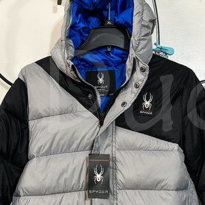 Spyder Youth BOYS Puffer Jacket GRAY/BLACK‎